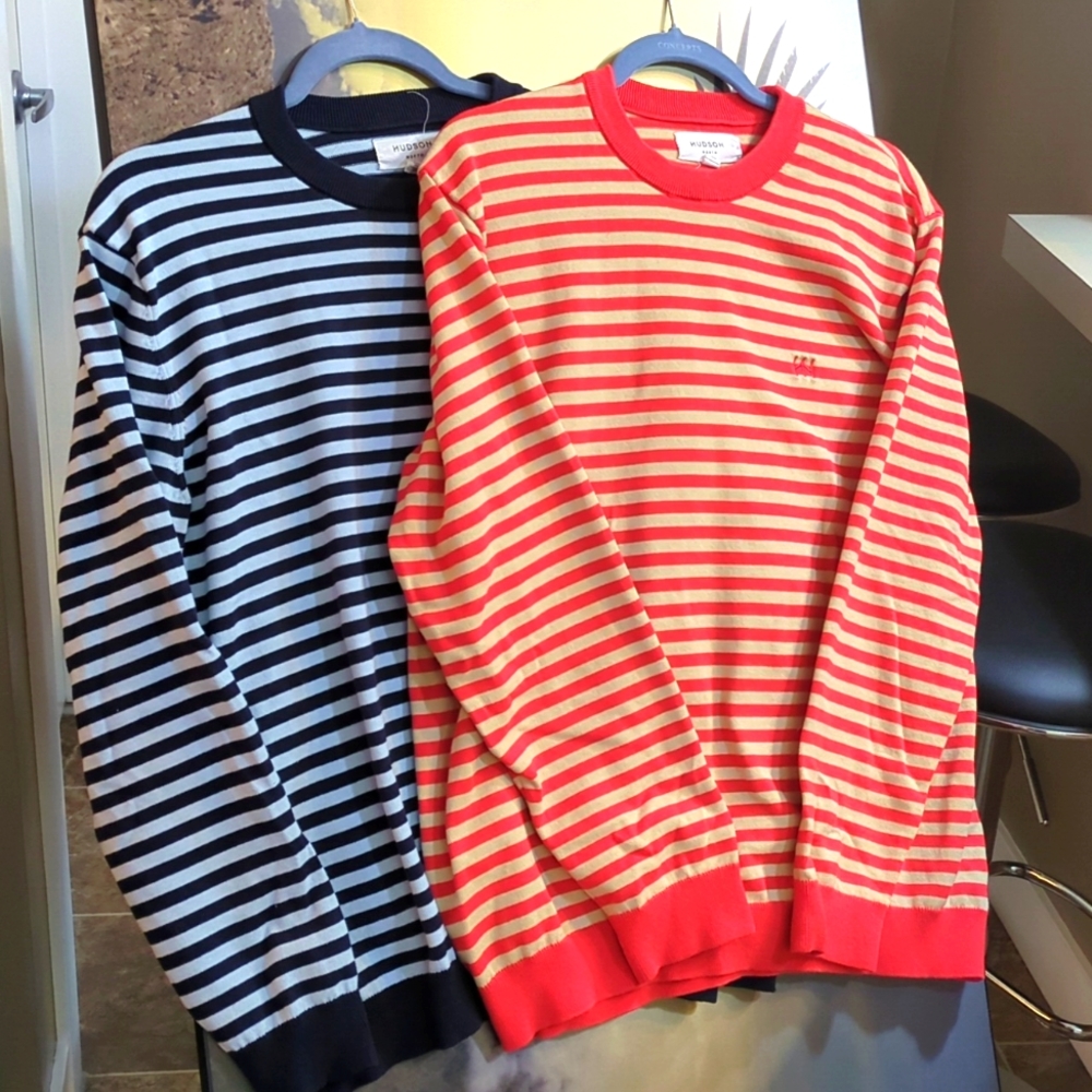 Bundle - 2 Large Long Sleeve Crewnecks by Hudson